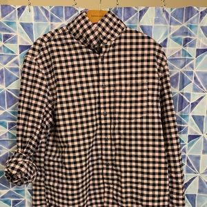 Pink & Navy Checkered Oxford Shirt